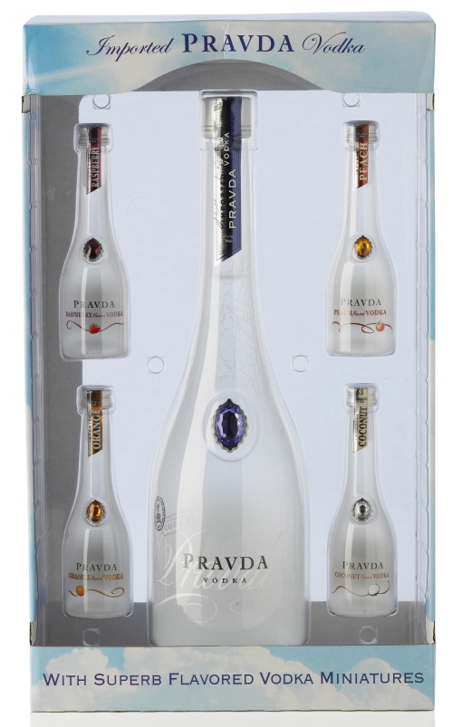 Photo of Pravda Vodka met 4 miniaturen